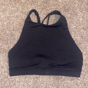 Black lulu lemon high neck sports bra